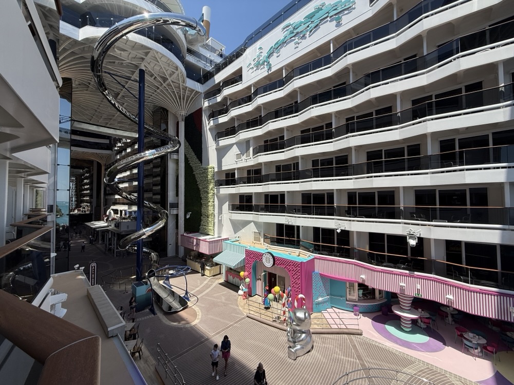 Deck 8 and a look at where the Jaw Drop ends on MSC World America