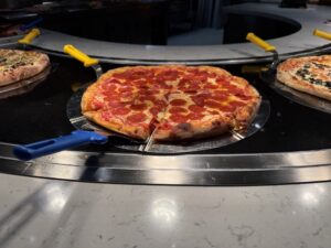 Pepperoni pizza from Luna Park Pizza and Burger on Deck 6 on MSC World America