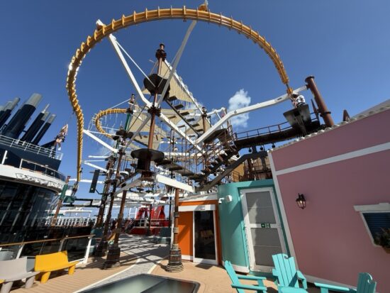 Adventure Trail ropes course on MSC World America