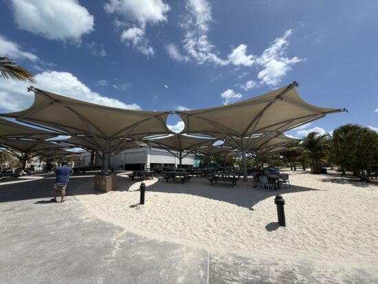 Seekers buffet on Ocean Cay