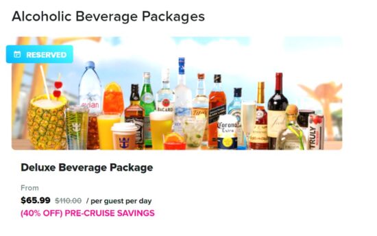 Royal Caribbean Deluxe Beverage Pacakge Price