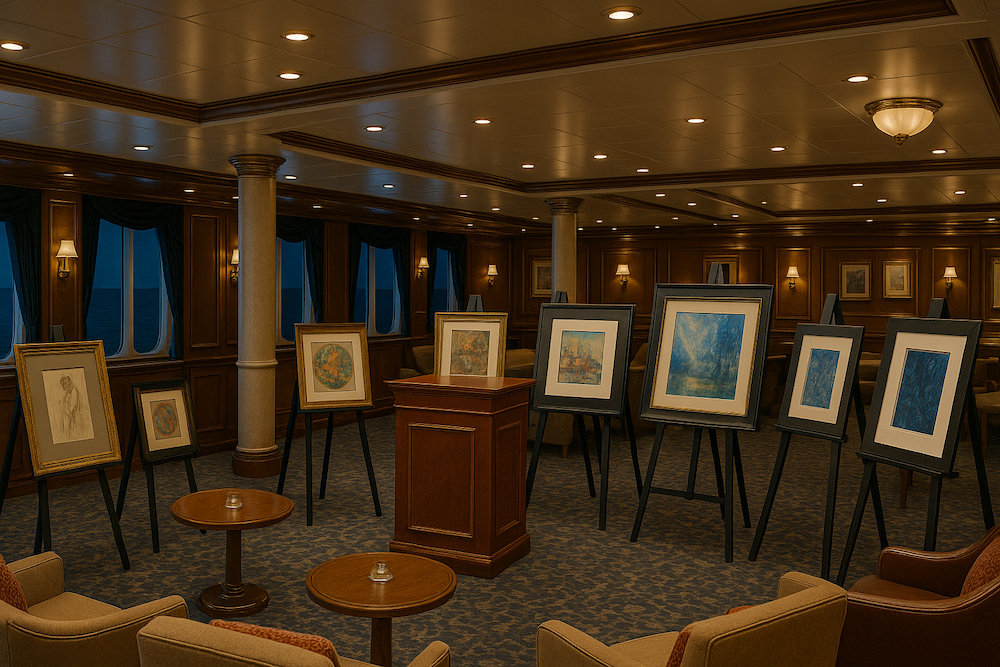 Cruise ship art auction
