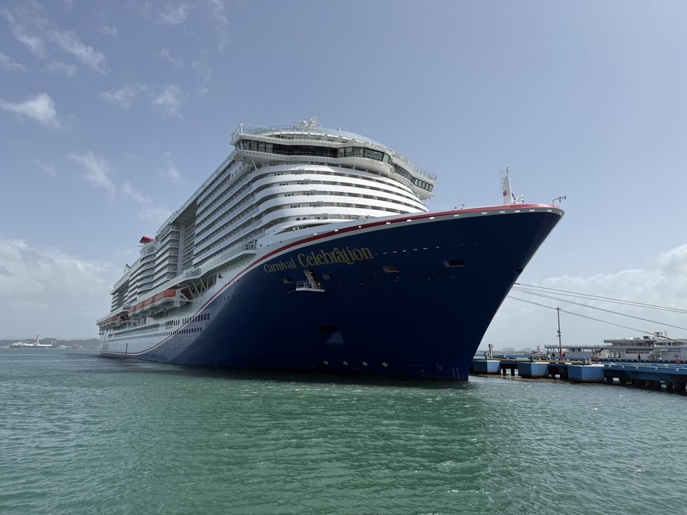 Carnival Celebration docked in San Juan on June 25, 2025