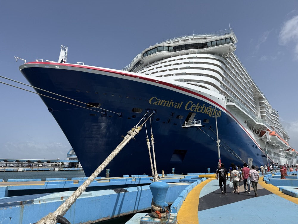 Carnival Celebration docked in San Juan on June 25, 2025