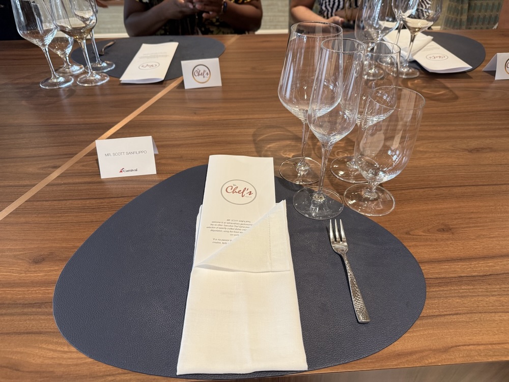 The Chef's Table place setting