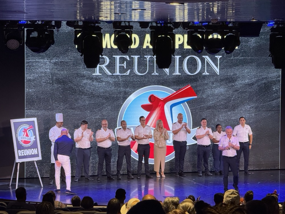 The captain and the senior officers of the Carnival Celebration