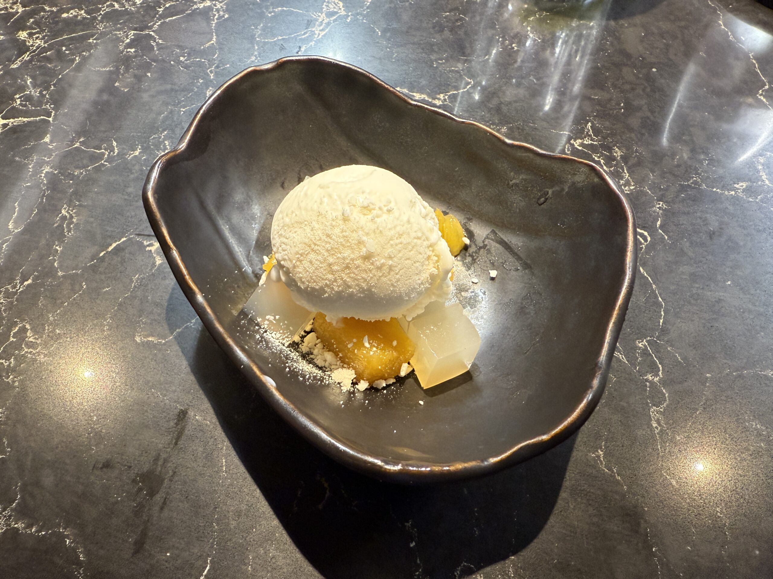 Ginger ice cream from Kaito Teppanyaki on MSC Seashore