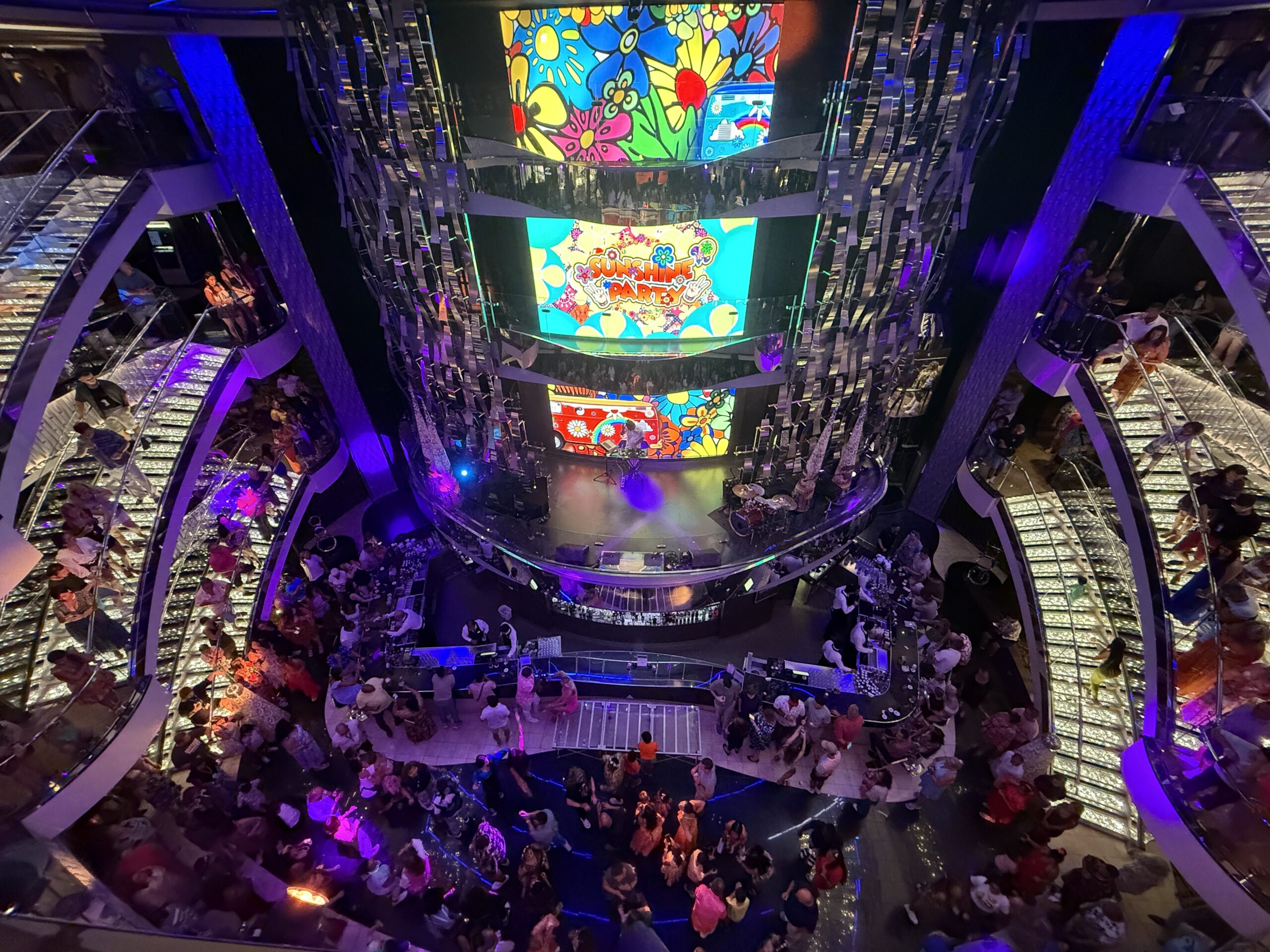 Atrium of the MSC Seashore during the Sunshine Party