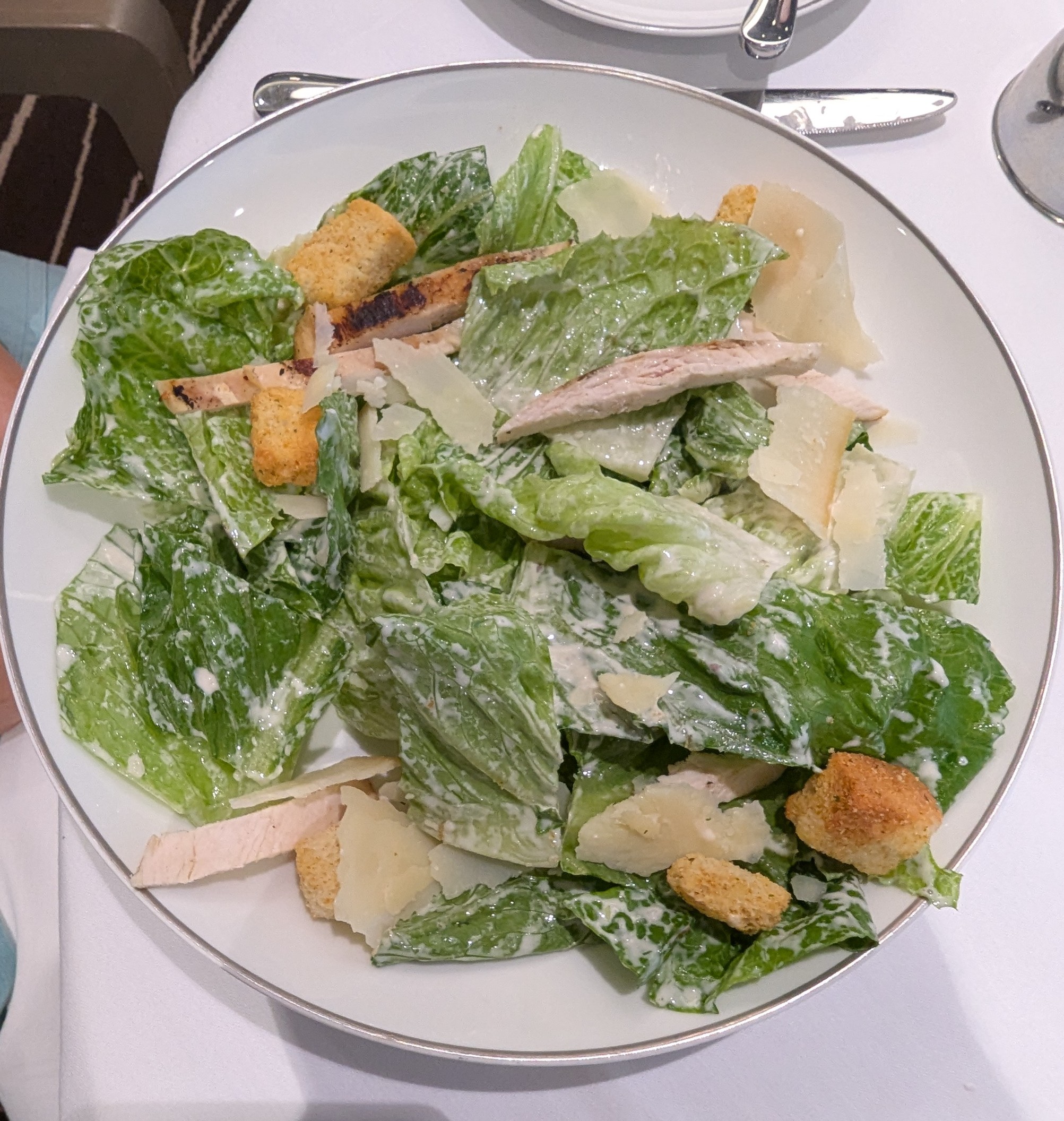 Caesar Salad from the Yacht Club restaurant on MSC World America