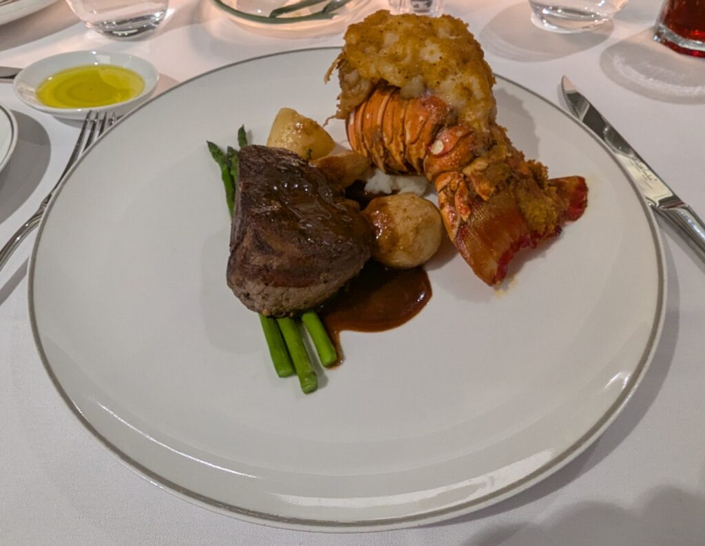 Gala Night Filet and Lobster Tail from the Yacht Club Restaurant on MSC World America