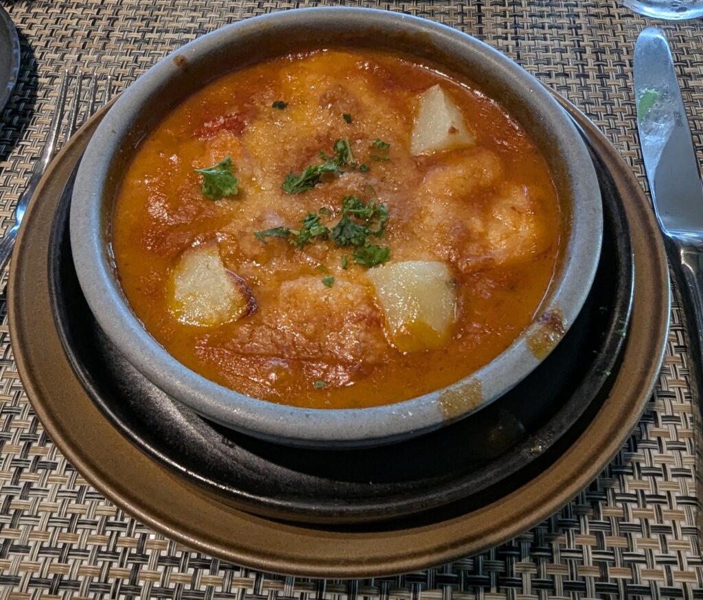 Cazuela Baked Shrimp at La Brasserie on MSC World America