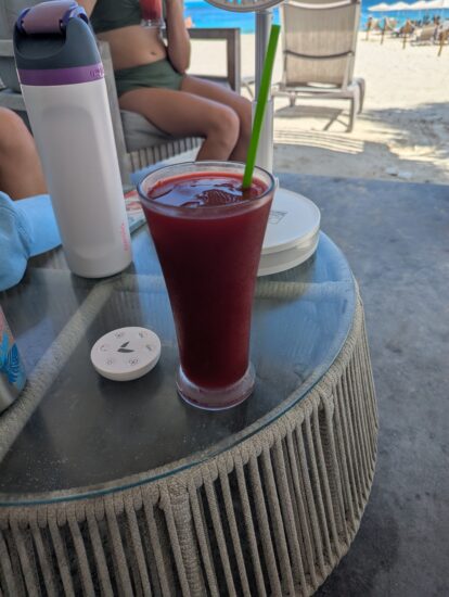 Strawberry Daquiri at MSC Ocean Cay Marine Reserve