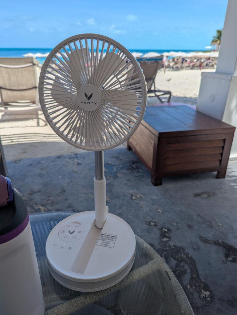 Our trusty fan from Amazon...