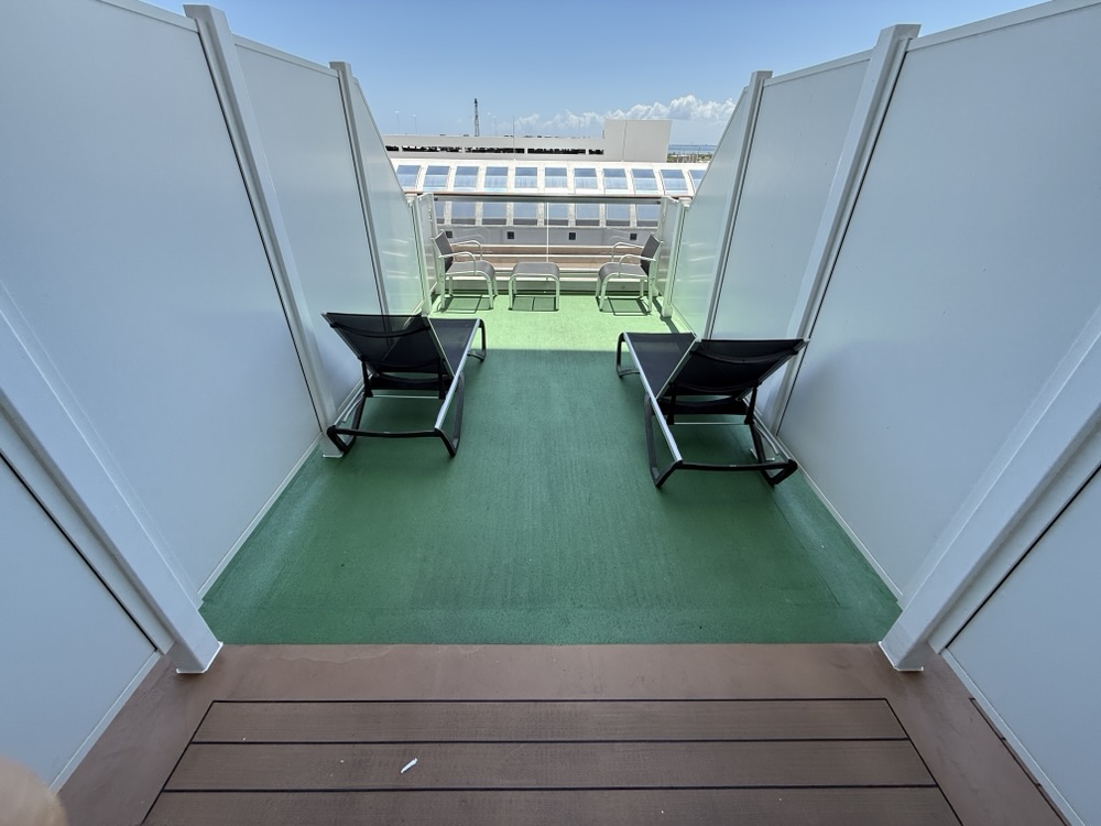 Extended balcony for Stateroom 9254 on MSC Seashore