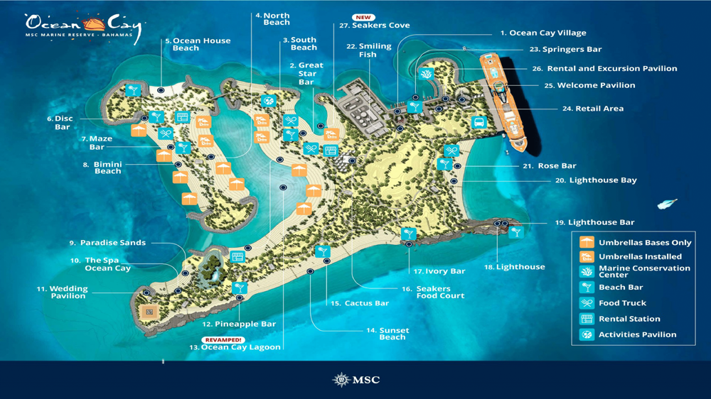 Map of Ocean Cay Marine Reserve