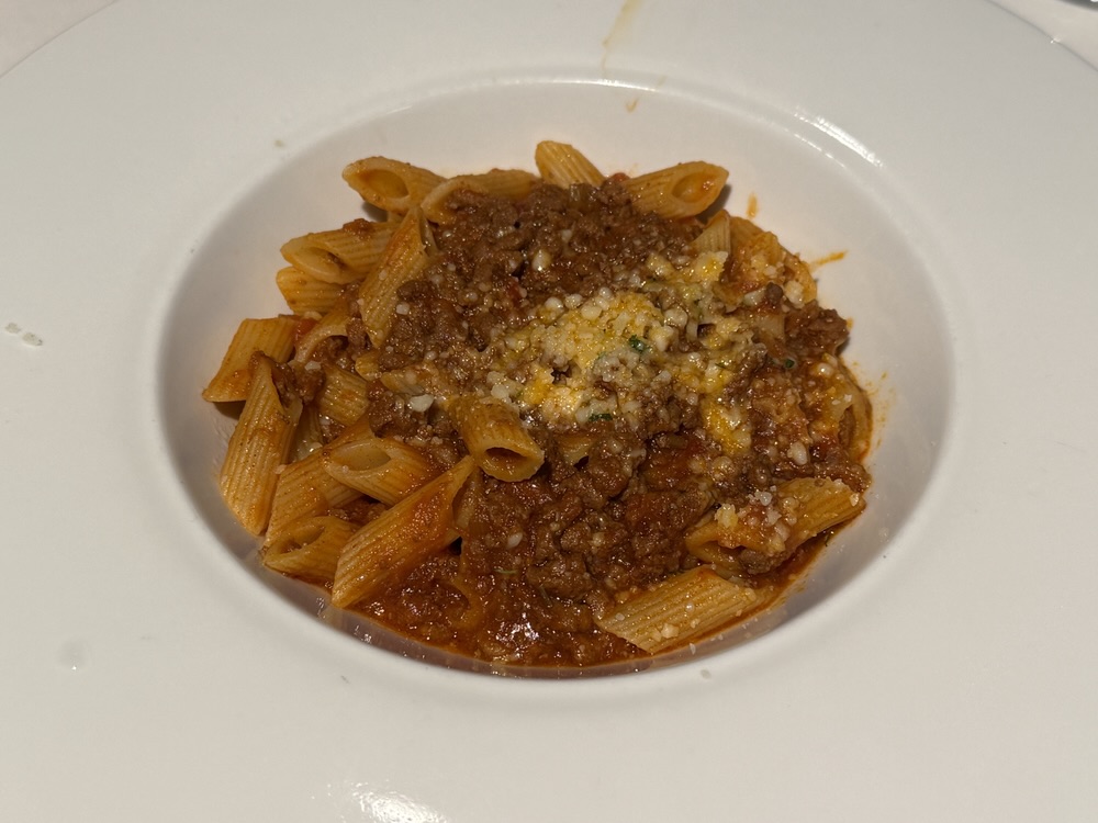 Italian Night Pasta Bolognese on MSC Seashore