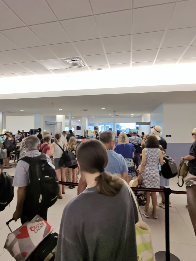 In the security line at Port Canaveral