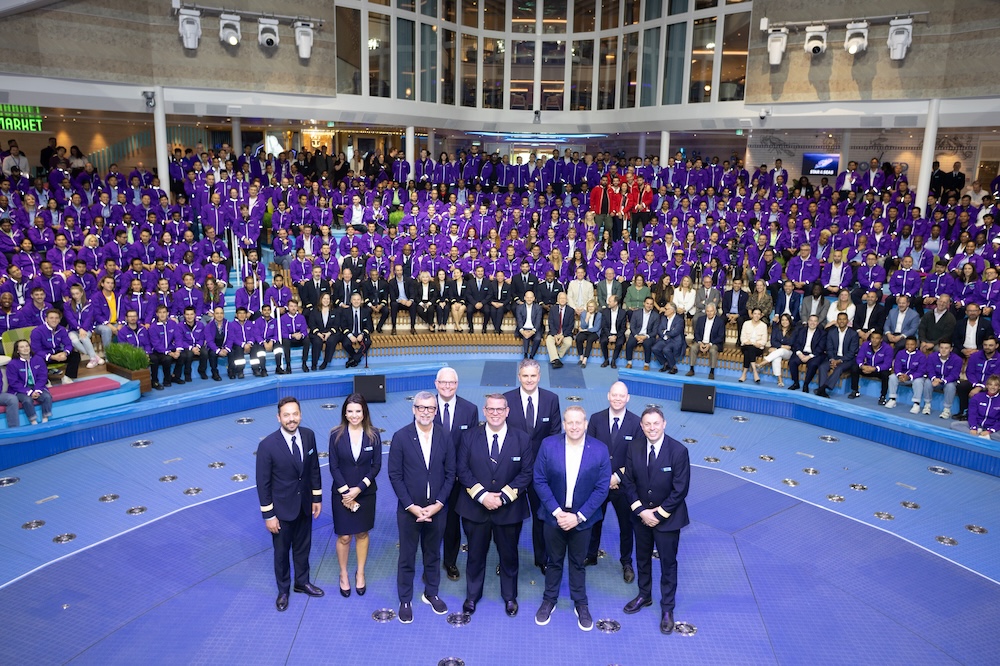 Royal Caribbean welcomed the ultimate family vacation, Star of the Seas, to the family in a star-worthy celebration at the Weyer Turku shipyard in Turku, Finland. Alongside more than 1250 crew members and partners, Royal Caribbean Group President and CEO Jason Liberty, Royal Caribbean President and CEO Michael Bayley and Meyer Turku CEO Casimir Lindholm marked the moment just a few weeks ahead of Stars’s August Debut in Port Canaveral ( Orlando) Florida.