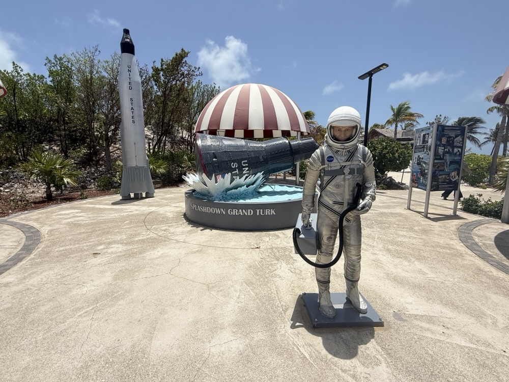 The Mercury 7 display at the Grand Turk Cruise Port