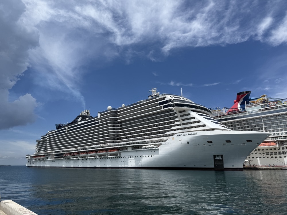MSC Seashore in Nassau on August 29, 2025