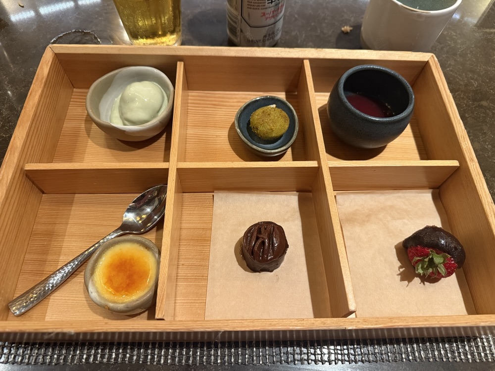 Bento Box dessert from Bonsai Teppanyaki on Carnival Celebration