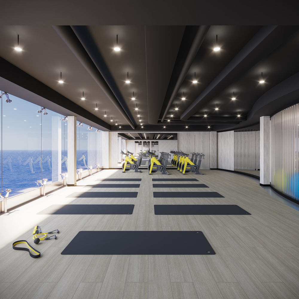 MSC Gym rendering for MSC Poesia