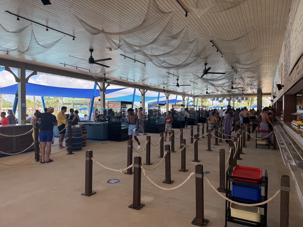 Setup of the Food Hall at Starfish Lagoon