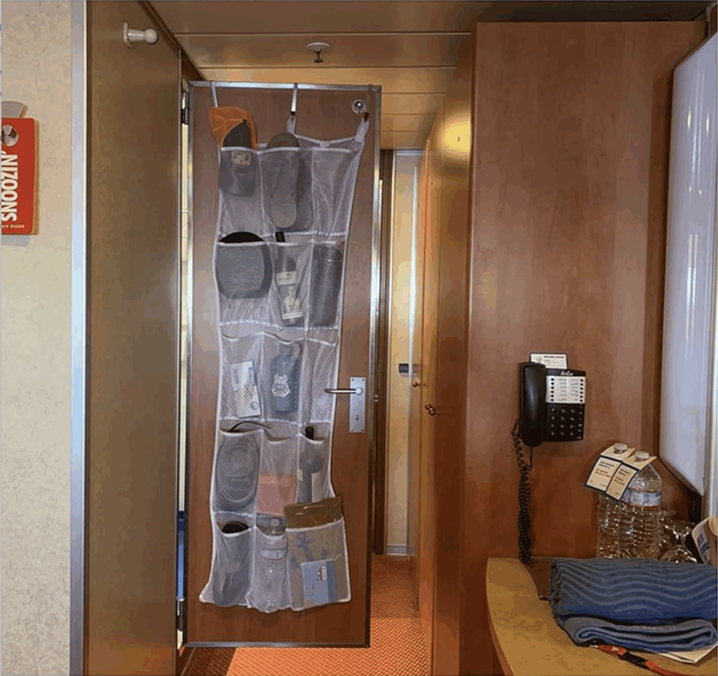 Over the door shoe organizer