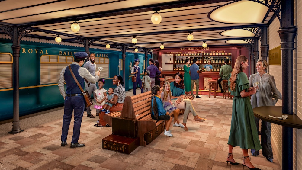 Legend of the Seas Royal Railway – Legend Station Artist Rendering