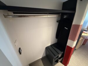 Closet Space in Stateroom 14170A on Virgin Voyages Brilliant Lady