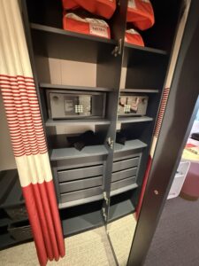 Closet Space in Stateroom 14170A on Virgin Voyages Brilliant Lady