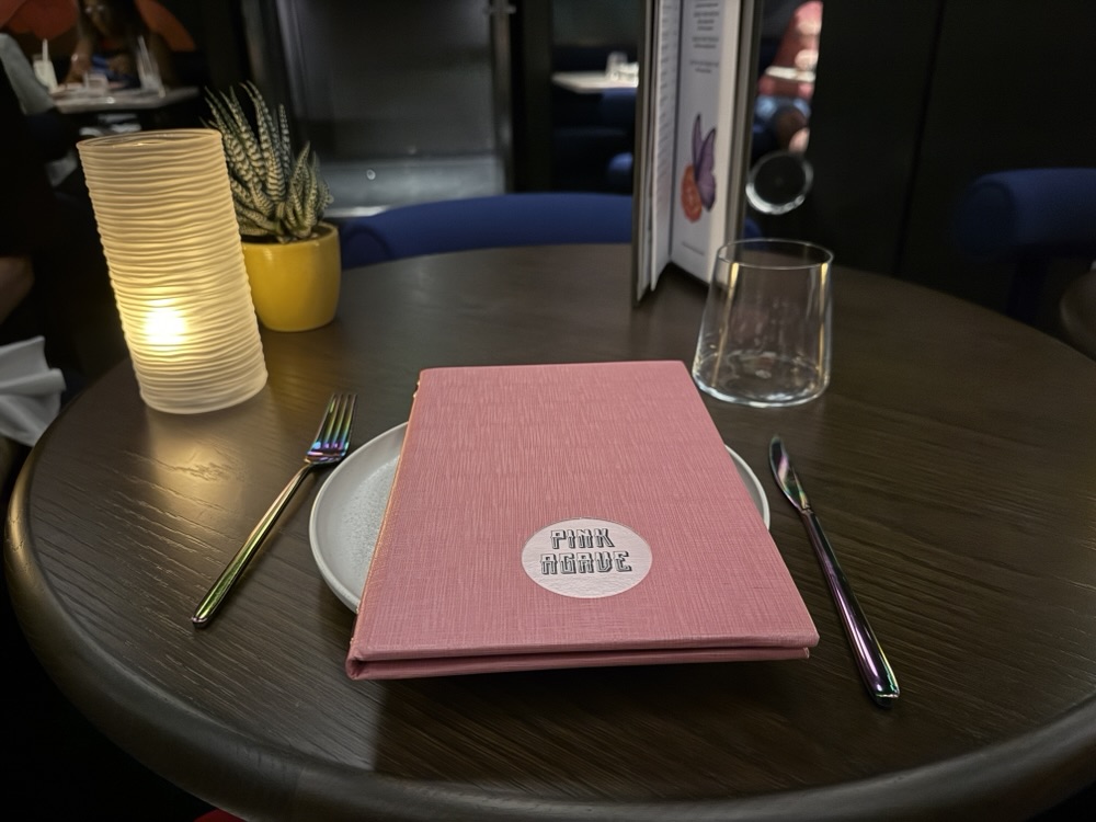 Place setting at Pink Agave on Brilliant Lady