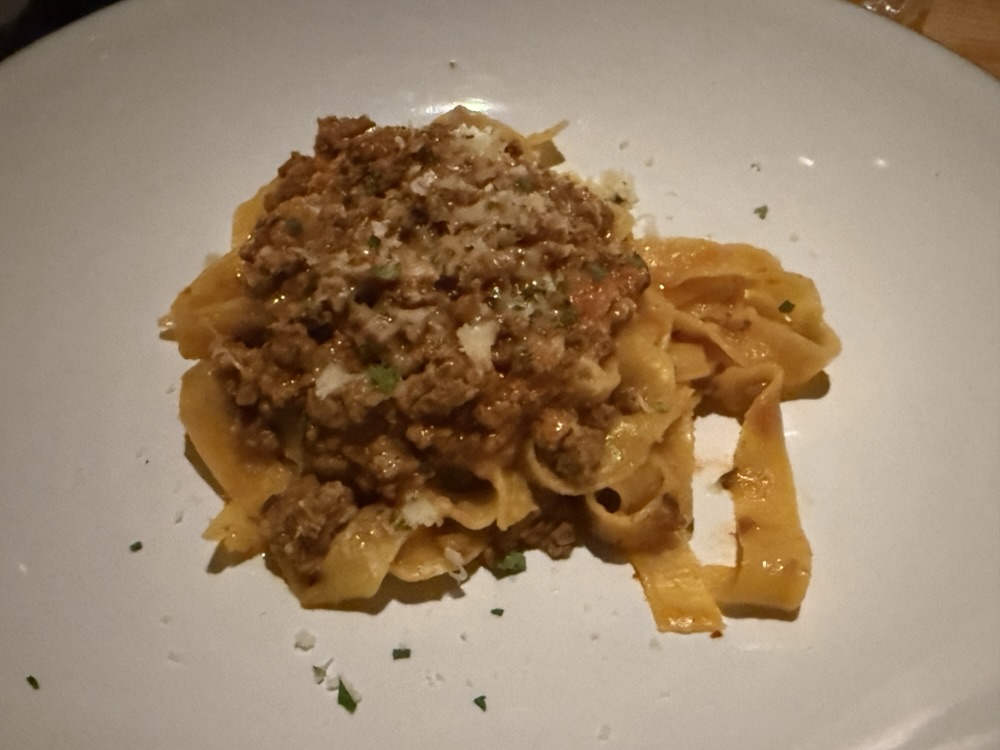 Pappardelle Bolognese from Extra Virgin on Brilliant Lady