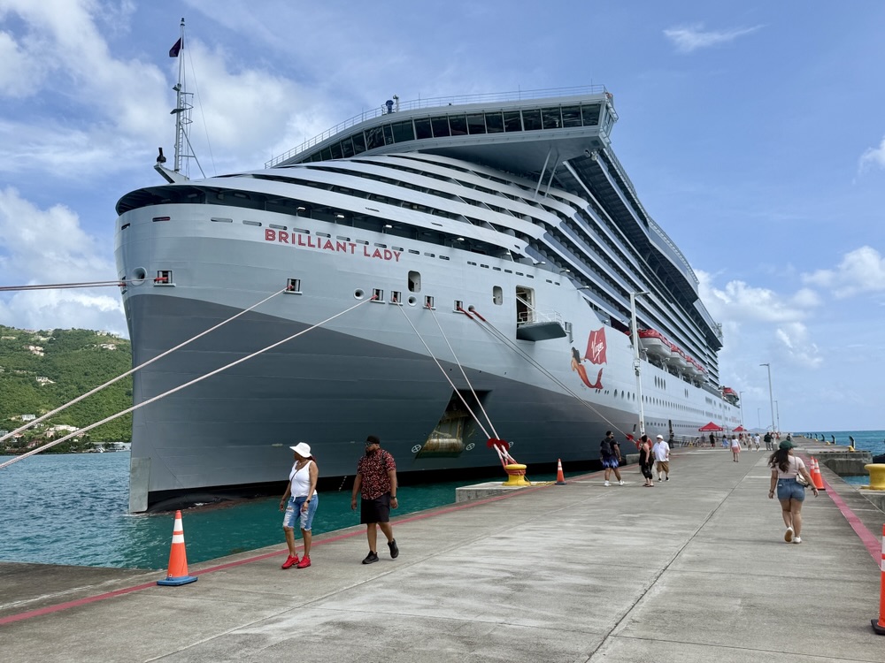 Brilliant Lady docked in Tortola on October 21, 2025