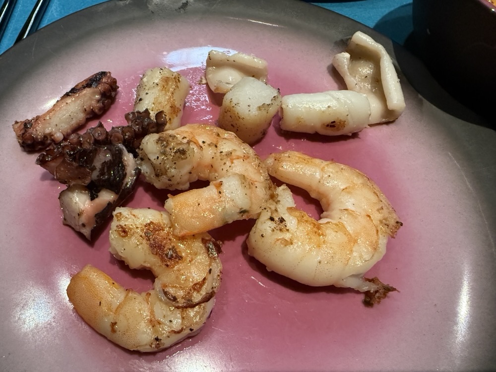 Squid, octopus and scallop from Gunbae
