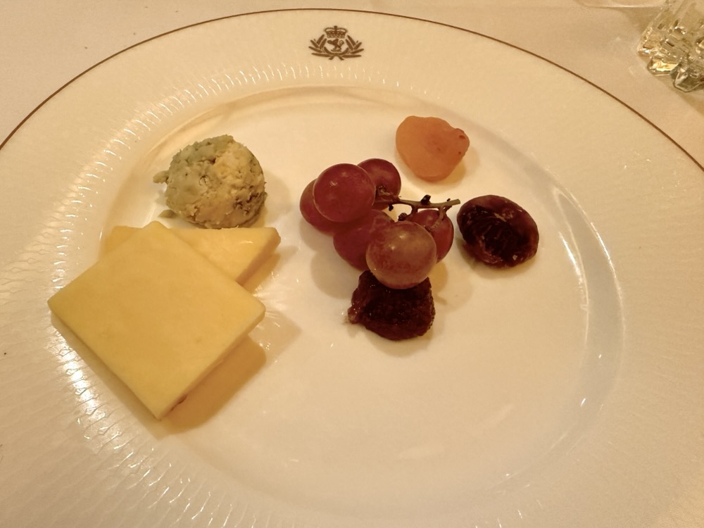 Cheese & Crackers from the Britannia dining room on Queen Elizabeth