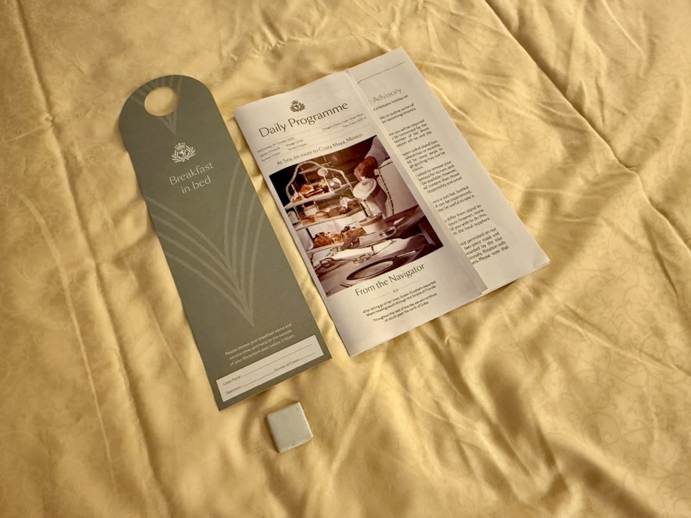 Cunard still offers turndown service complete with chocolate.