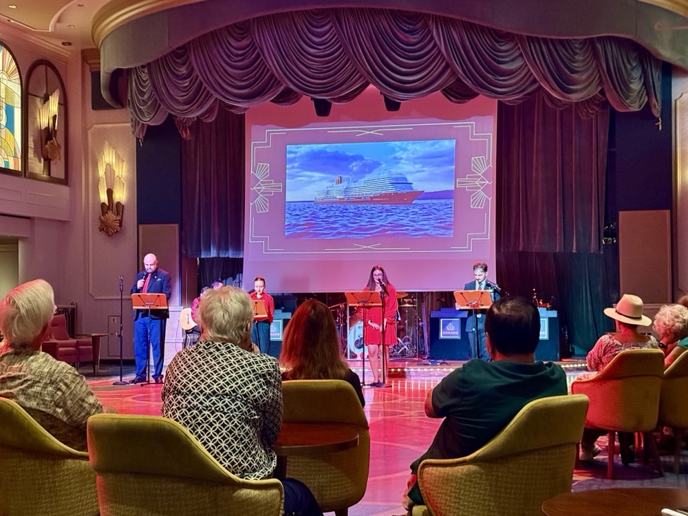 Cunard Street being performed on Queen Elizabeth