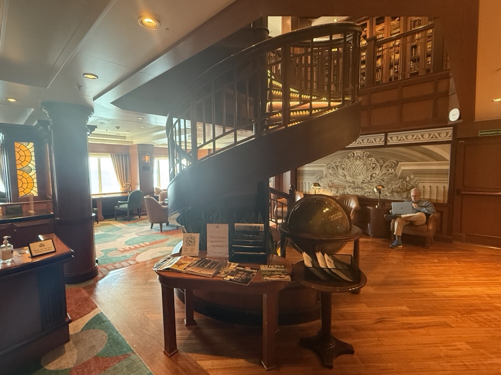 The two-story Library on Queen Elizabeth