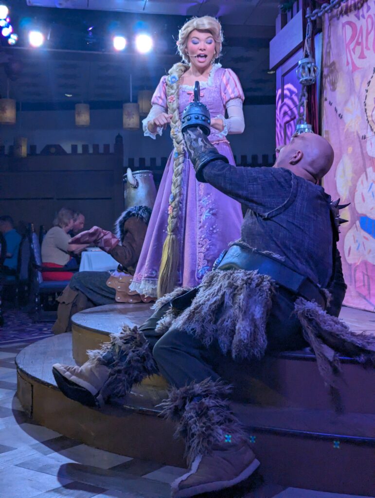 Dinner Theater in Rapunzel's Royal Table on the Disney Magic