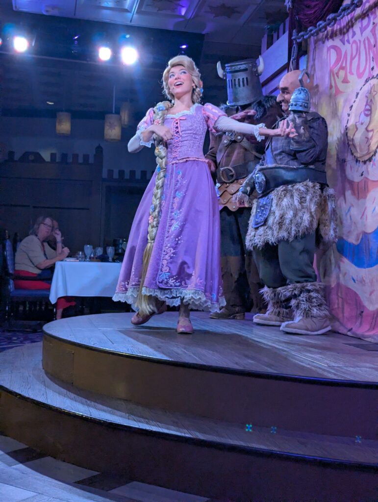 Dinner Theater in Rapunzel's Royal Table on the Disney Magic