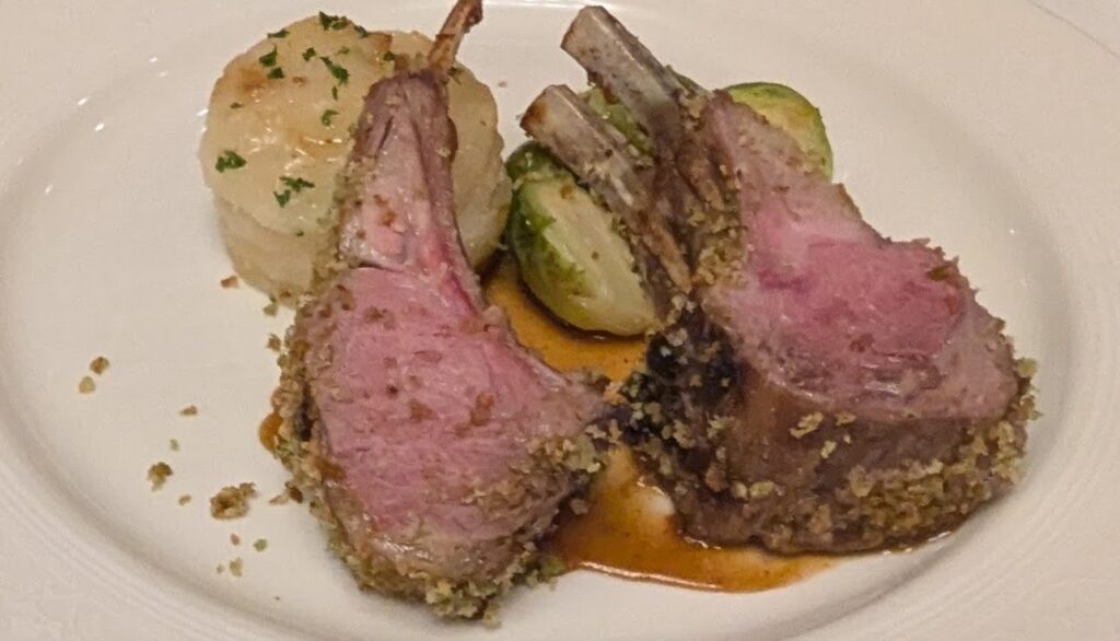 Rack of Lamb from Lumiere's on the Disney Magic