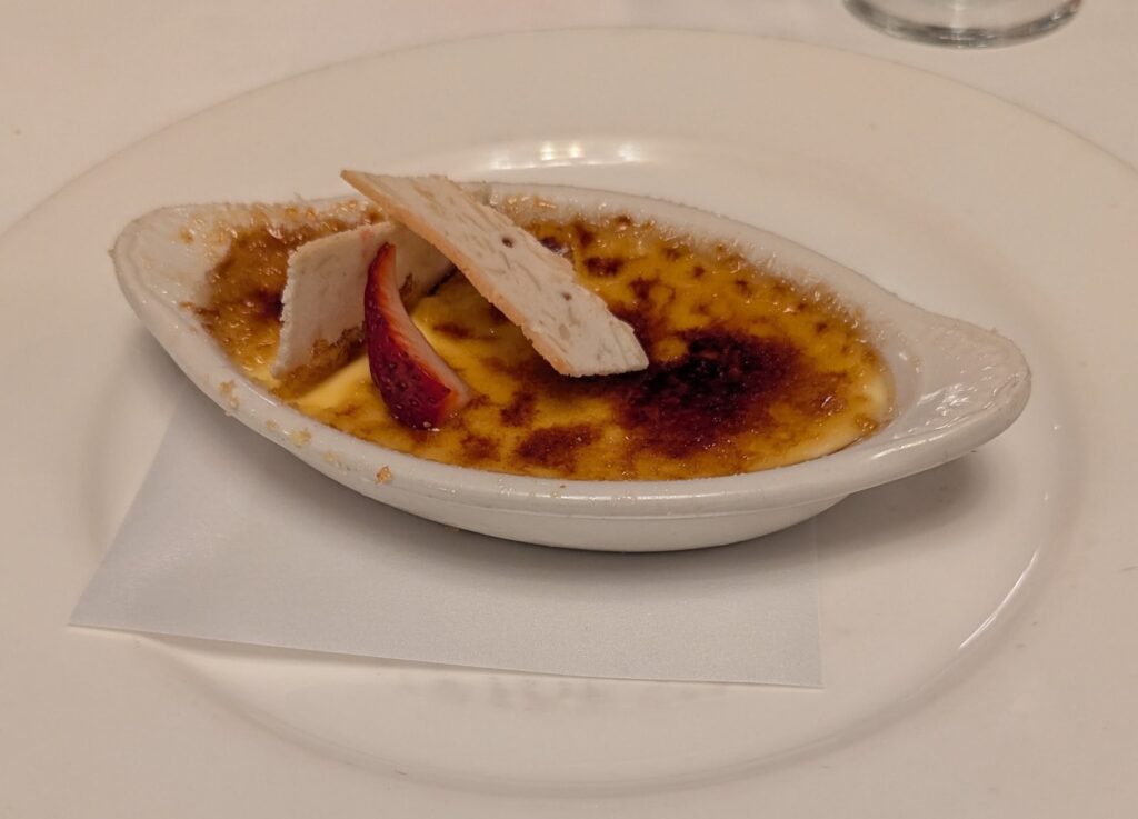 Creme Brulé from Lumiere's on the Disney Magic