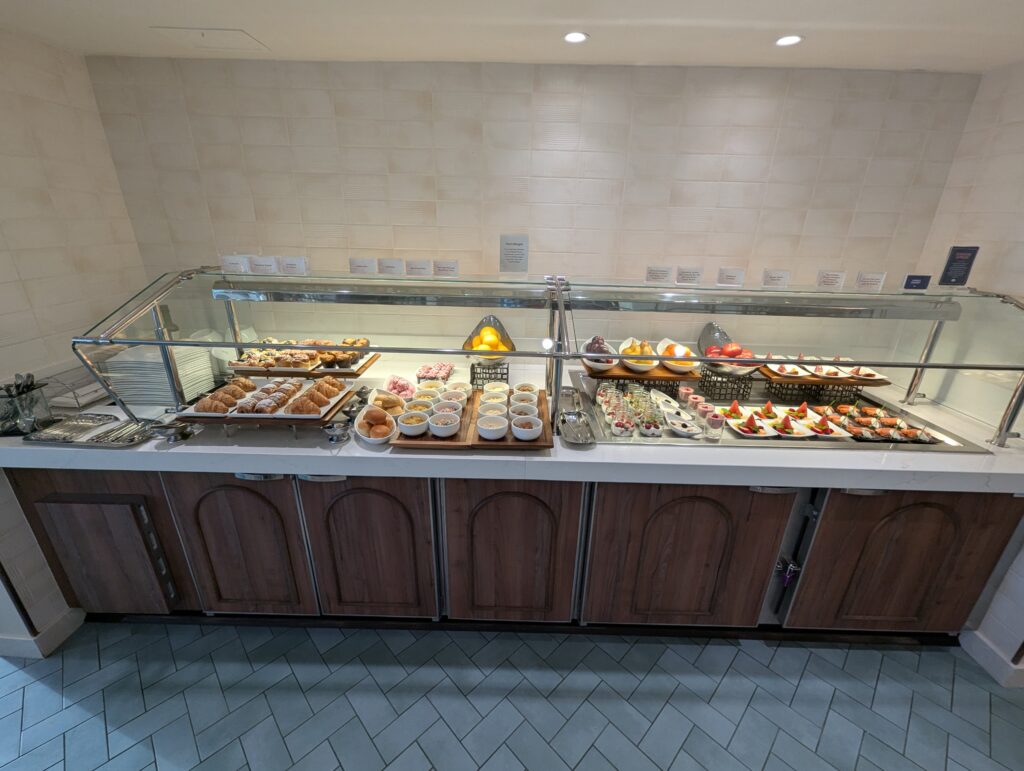 Snack buffet on the Concierge Lounge on the Disney Magic