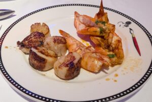 Scallops and Shrimp on Pirate Night on the Disney Magic