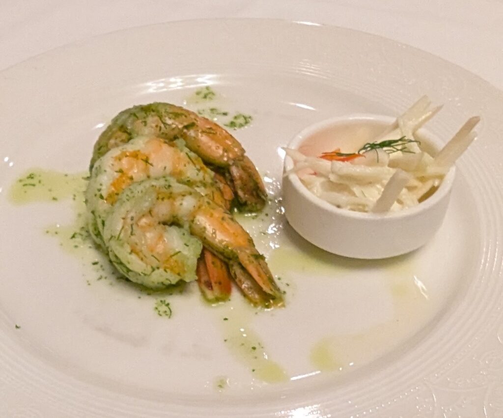 Marinated Tiger Shrimp from Lumiere's on the Disney Magic