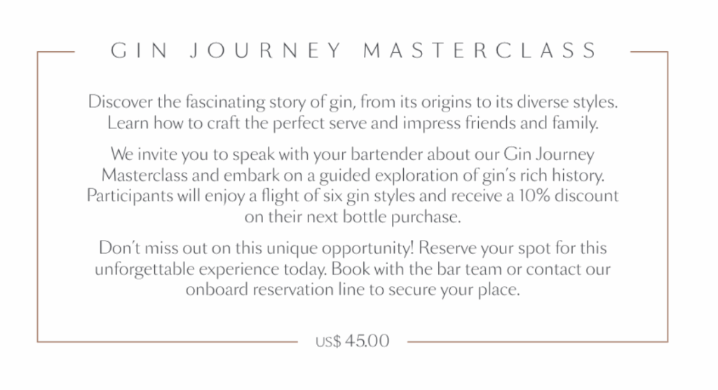 Gin Journey Masterclass description