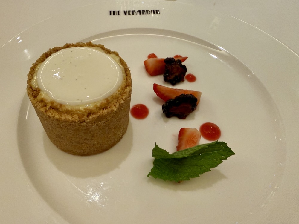 NY Cheesecake from The Steakhouse at the Verandah on Queen Elizabeth