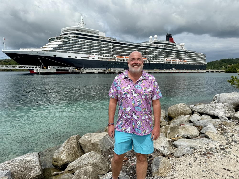 Queen Elizabeth at Mahogany Bay for her maiden call on November 3, 2025