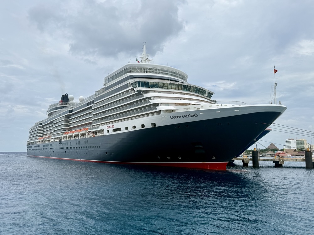 Queen Elizabeth docked in Cozumel on November 4, 2025